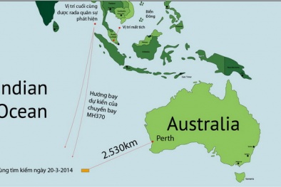 Úc công bố ảnh vệ tinh nghi của máy bay mất tích